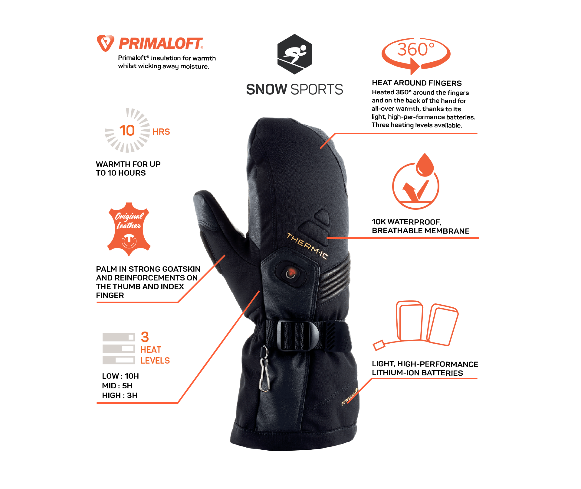 Therm-Ic Ultra Heat Boost Mittens - Moufles homme